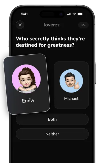 Daily quiz feature in Loverzz couple app